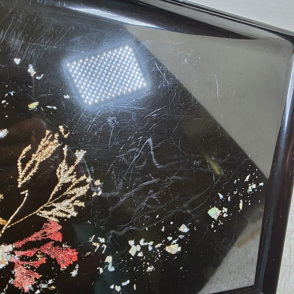 Vintage Couroc of Monterey Serving Tray Sea Life Abalone Seaweed Coral 18